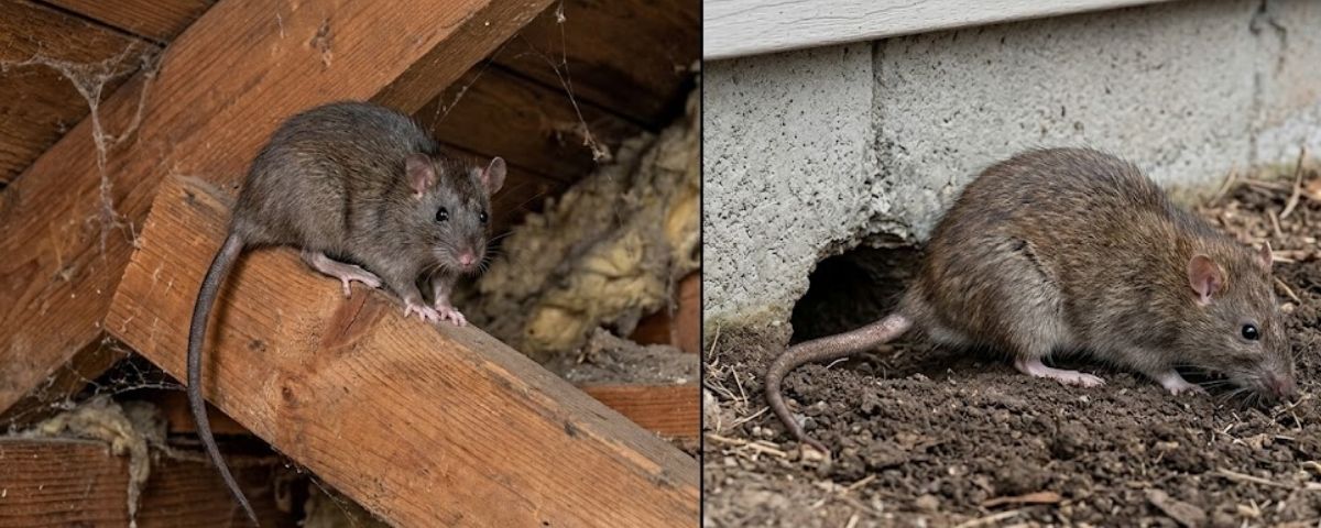 Roof rat vs Norway rat identification guide for Chattanooga homeowners