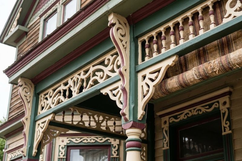 Historic St. Elmo Victorian homes with mature pecan canopy