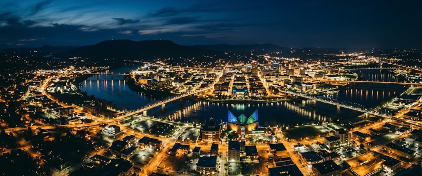 Aerial view of Chattanooga Tennessee